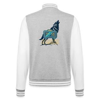 eight o'clock is coming - College Sweat Jacket - heather grey/white - Back - Marisol (170cm)