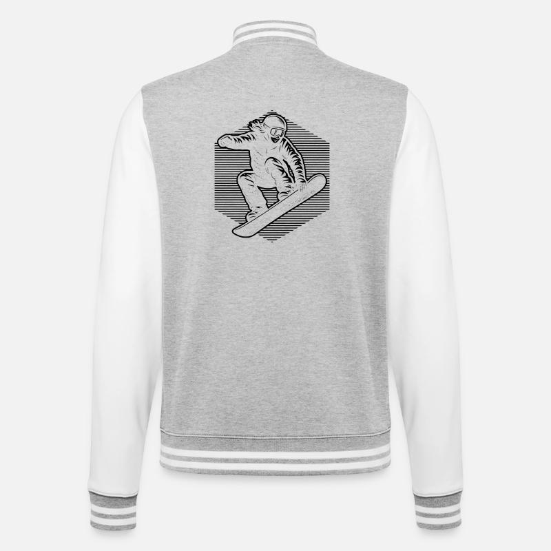 Conception de snowboarder - Veste Teddy - gris chiné / blanc