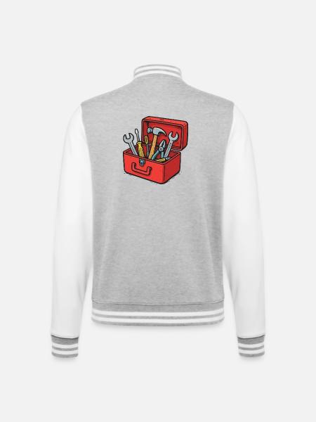 Toolbox Craftsman's Joy - College Sweat Jacket - heather grey/white