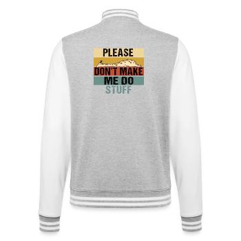 Gesellschaftstanz Hartschlag EKG Tänzer Walzer Tango - College-Sweatjacke - Grau meliert/Weiß - Hinten - Marisol (170cm)