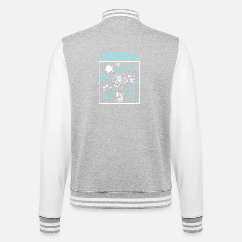 Physique quantique Physique quantique Saut quantique - Veste Teddy - gris chiné / blanc