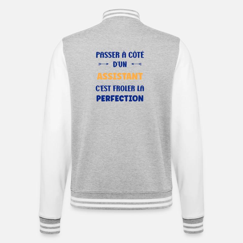 Skip a wizard - College Sweat Jacket - heather grey/white