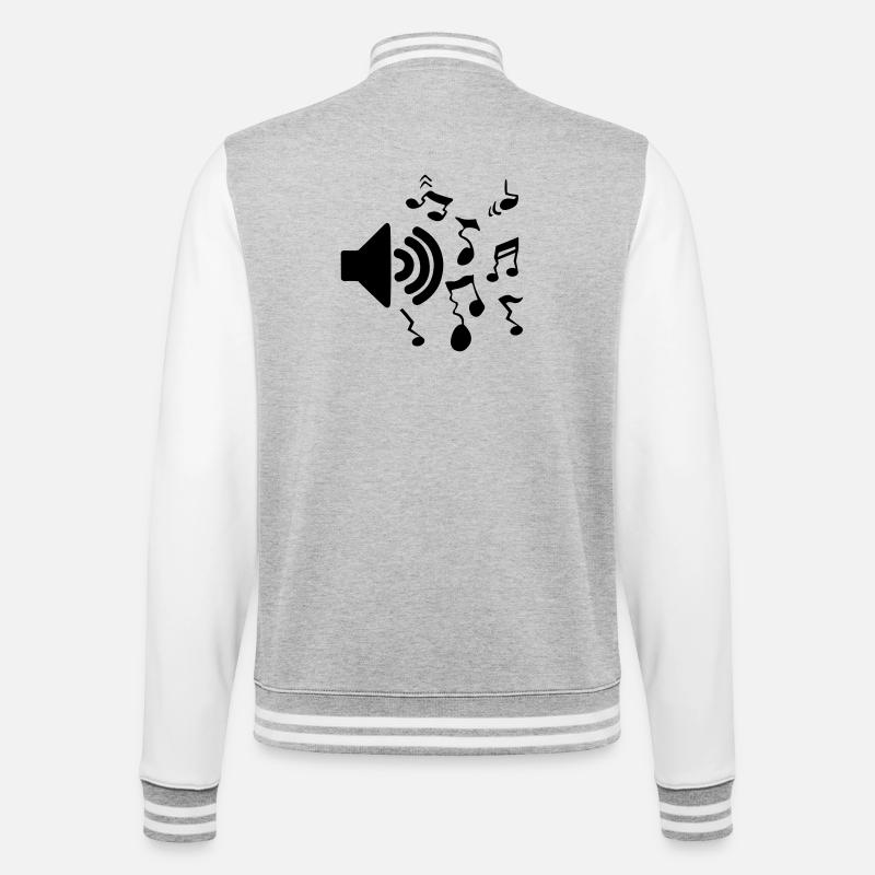 Speaker logo volume - College Sweat Jacket - heather grey/white