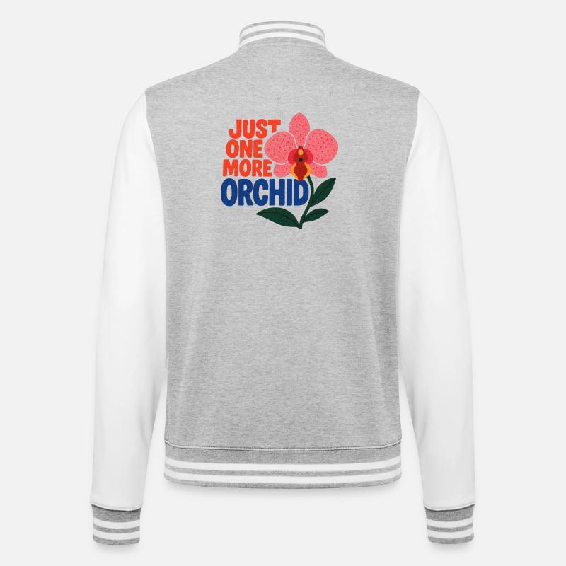 Nur noch eine Orchidee - College-Sweatjacke - Grau meliert/Weiß