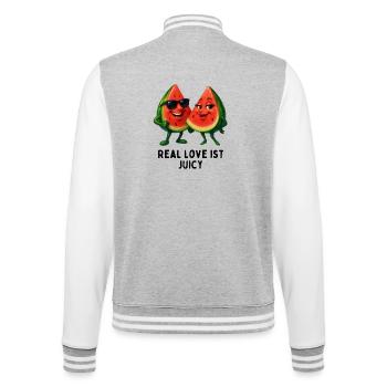 Juicy Love Melons Duo - College Sweat Jacket - heather grey/white - Back - Marisol (170cm)