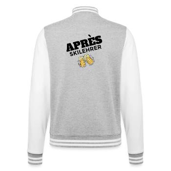 Après Ski Instructor Party Design - College Sweat Jacket - heather grey/white - Back - Marisol (170cm)