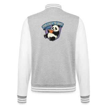 Too Cozy To Quit Panda - College-Sweatjacke - Grau meliert/Weiß - Hinten - Marisol (170cm)