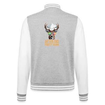 Après Ski After Ski Party Team - College Sweat Jacket - heather grey/white - Back - Marisol (170cm)