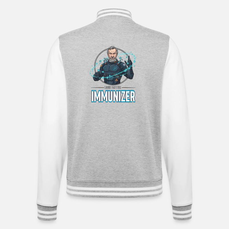 Pasteur Immunizer Armor - Veste Teddy - gris chiné / blanc