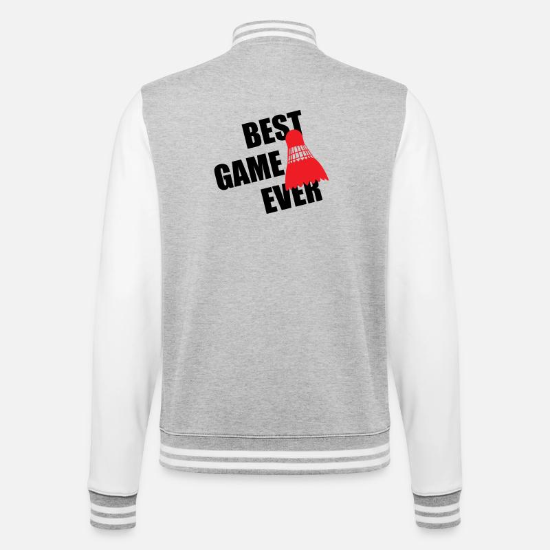 Badminton Best Game Ever - Veste Teddy - gris chiné / blanc