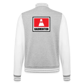 Badminton - Sport - Racket - College Sweat Jacket - heather grey/white - Back - Marisol (170cm)
