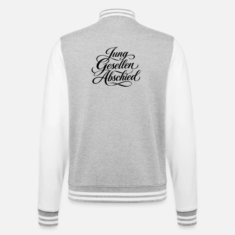 Enterrement de vie de garçon - Veste Teddy - gris chiné / blanc