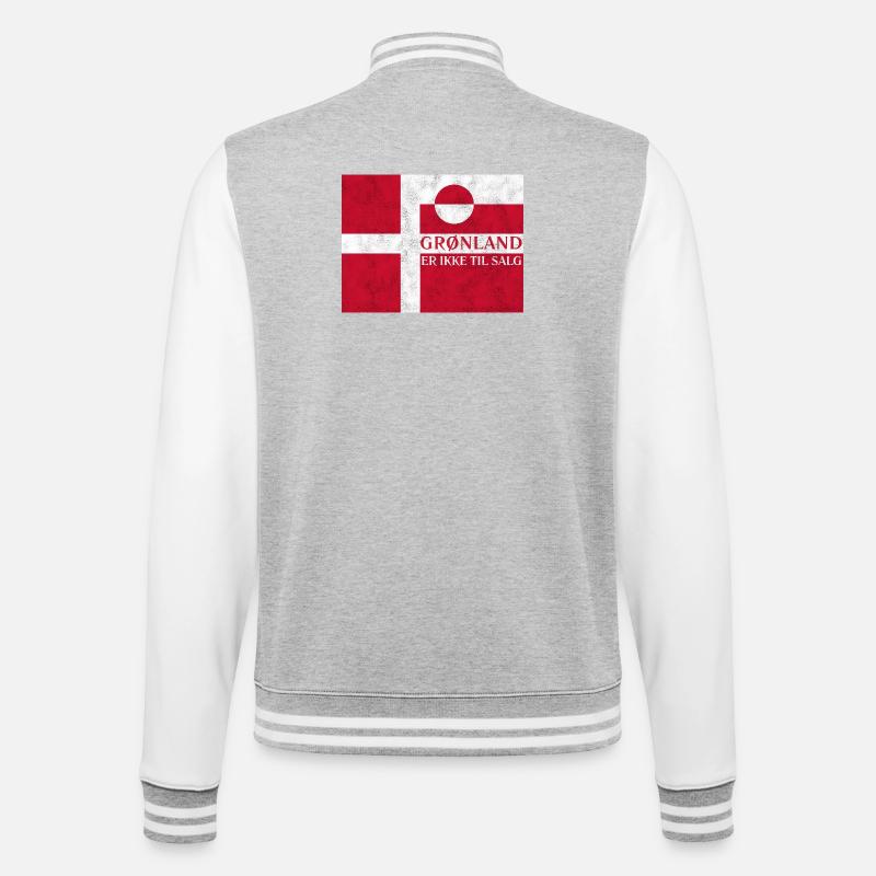 Grønland Ikke Til Salg - Veste Teddy - gris chiné / blanc