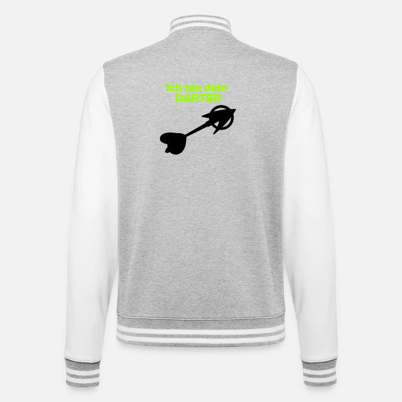 Ich bin dein Darter – Space Edition - College-Sweatjacke - Grau meliert/Weiß