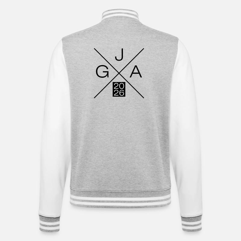 Enterrement de vie de garçon 2026 - Veste Teddy - gris chiné / blanc