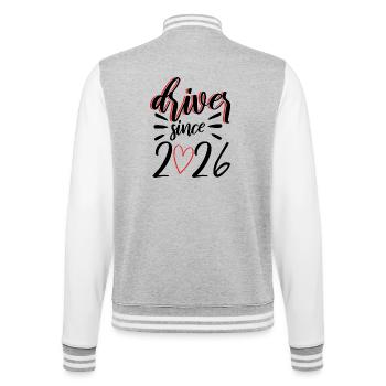 Driving License 2026 Driving Test Driving License Test - College Sweat Jacket - heather grey/white - Back - Marisol (170cm)