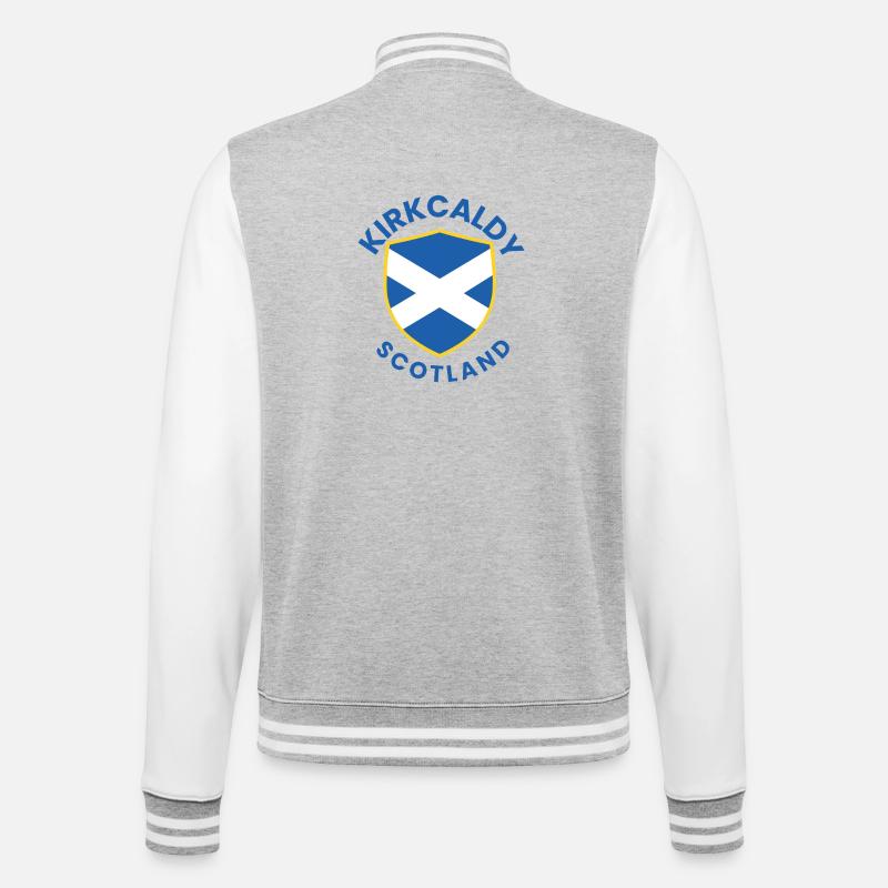 Emblème du bouclier de Kirkcaldy Scotland - Veste Teddy - gris chiné / blanc