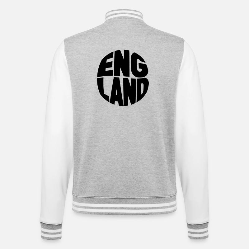 Typographie de l’Angleterre - Veste Teddy - gris chiné / blanc