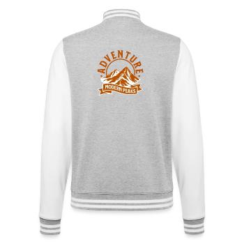 Moderne Bergabenteuer Peaks - College-Sweatjacke - Grau meliert/Weiß - Hinten - Marisol (170cm)