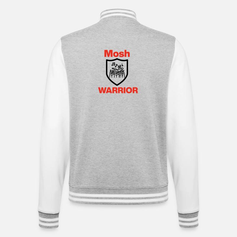 Mosh Warrior – Pit Legend! - College-Sweatjacke - Grau meliert/Weiß