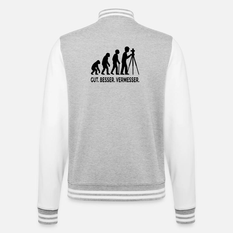 Good Better Surveyor Evolution - College Sweat Jacket - heather grey/white