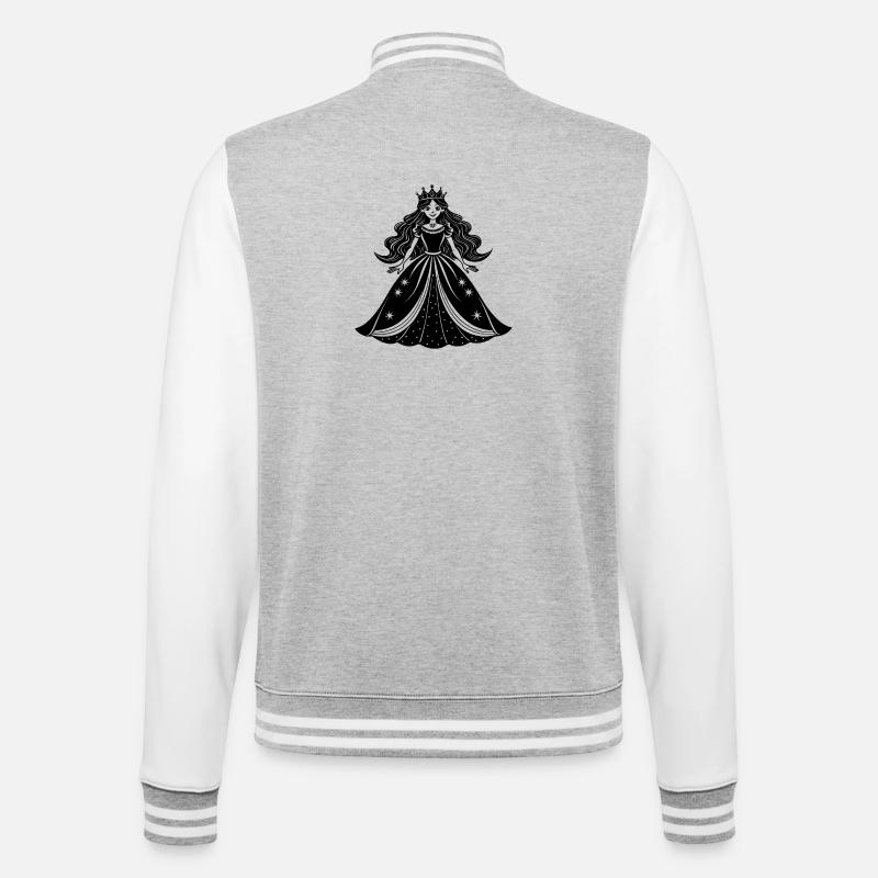 princesse - Veste Teddy - gris chiné / blanc