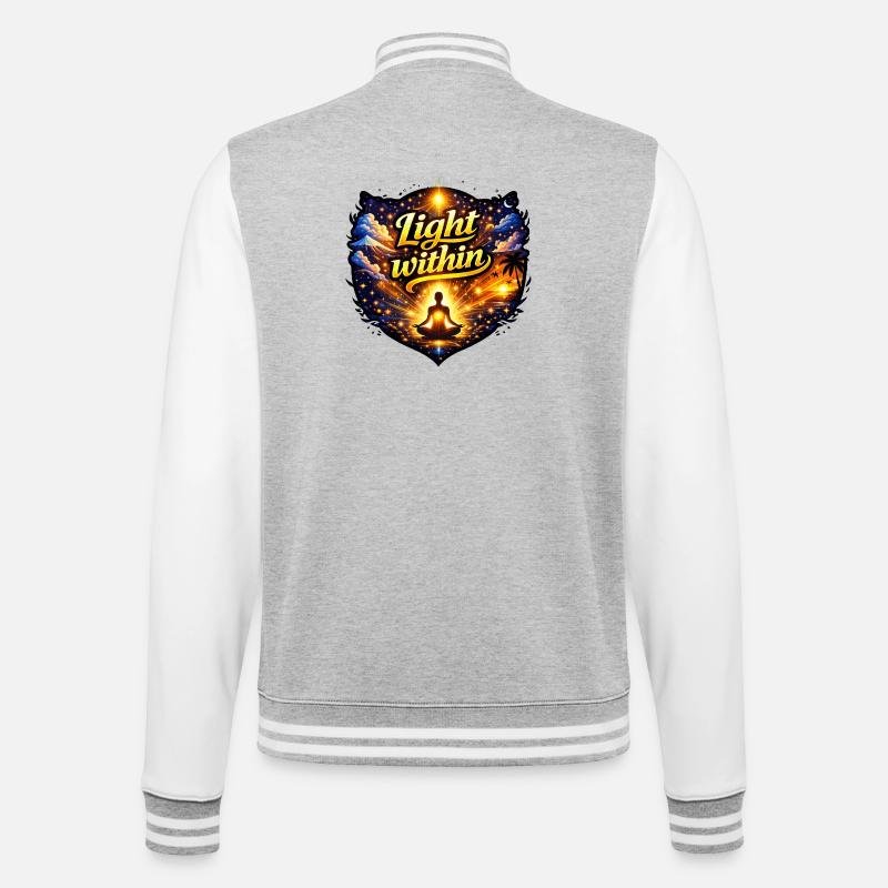 Light within - College Sweat Jacket - heather grey/white