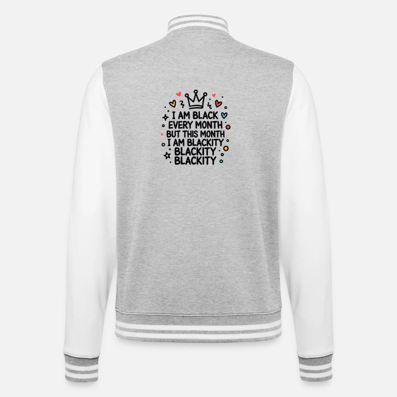 Déclaration d’Autonomisation de la Noirceur Noirceur - Veste Teddy - gris chiné / blanc
