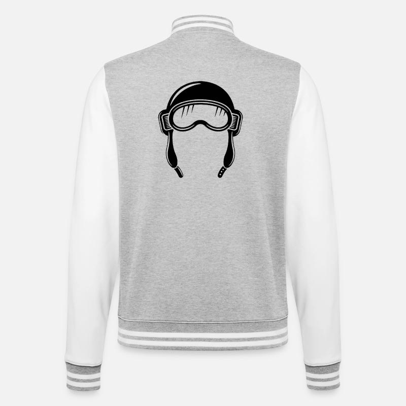 Cagoule d’aviateur - Veste Teddy - gris chiné / blanc