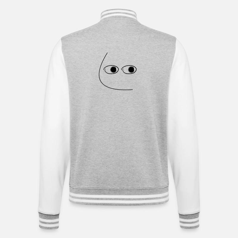 SideEye - Veste Teddy - gris chiné / blanc