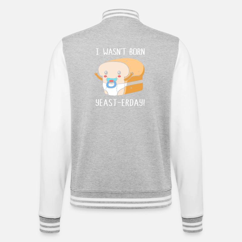 Bäcker Bäckerin Backen - College-Sweatjacke - Grau meliert/Weiß