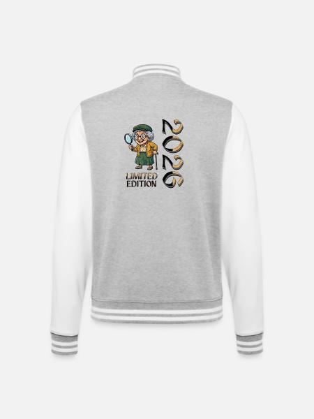 Großmutter Limited Edition Oma in Rente - College-Sweatjacke - Grau meliert/Weiß