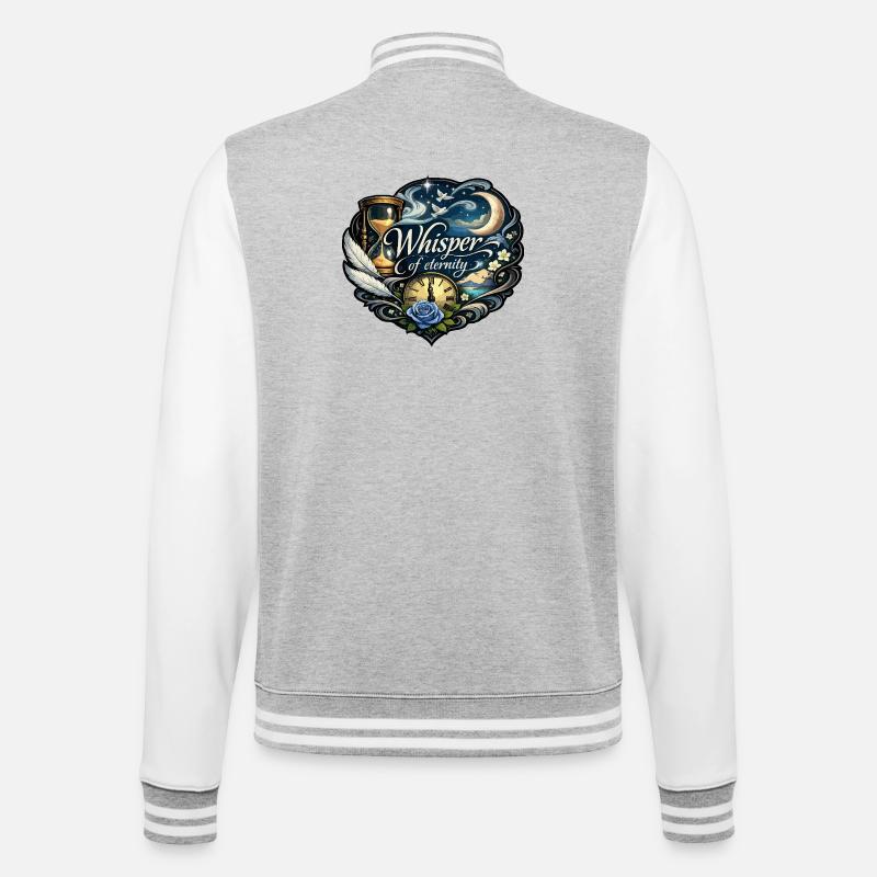 Murmure de l’éternité - Veste Teddy - gris chiné / blanc