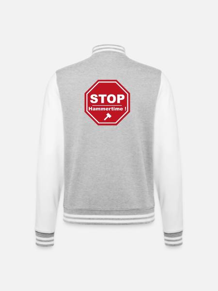 Stop Hammertime - College Sweat Jacket - heather grey/white