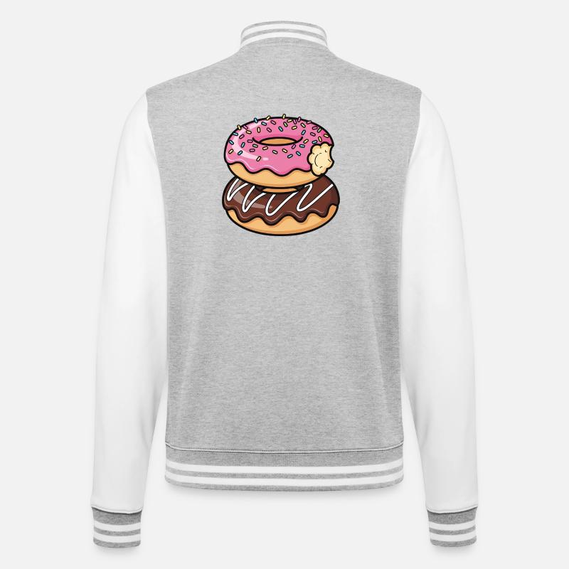 Sweet Stack Donuts Pop Art - Veste Teddy - gris chiné / blanc