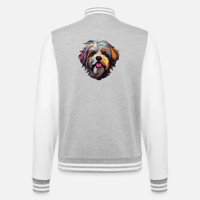 Dog Comic - College Sweat Jacket - heather grey/white