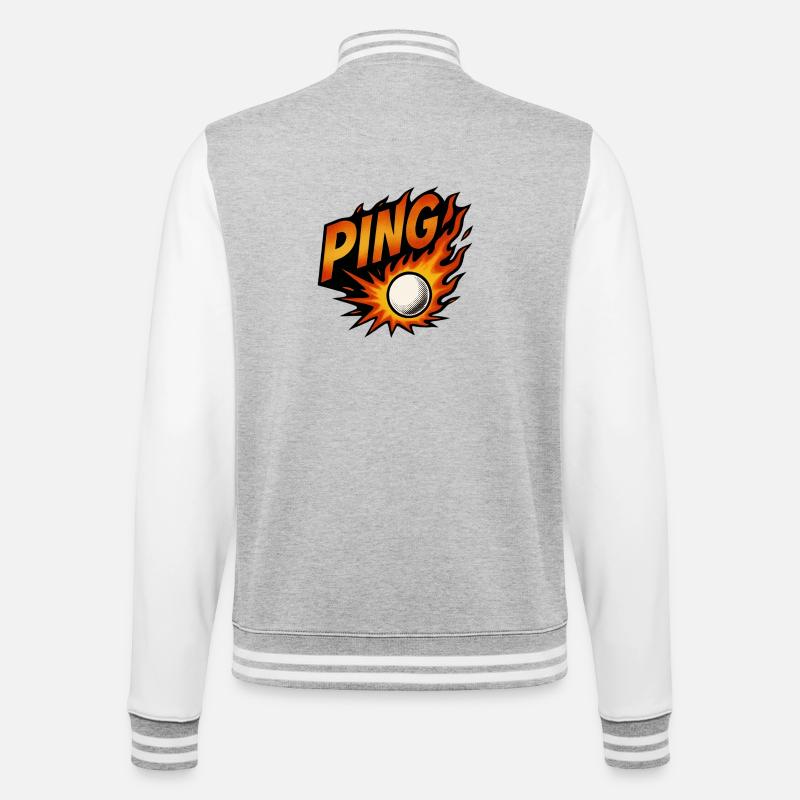 Ping Pong - Tennis de Table - College Sweat Jacket - heather grey/white