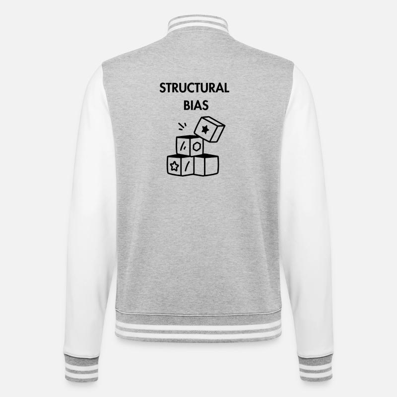 Polarisation structurelle - Veste Teddy - gris chiné / blanc