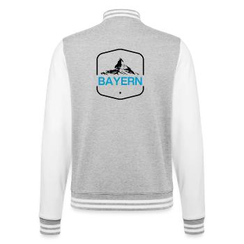 BAYERN, ZUGSPITZE POWER! BERGE URLAUB WANDERN - College-Sweatjacke - Grau meliert/Weiß - Hinten - Marisol (170cm)