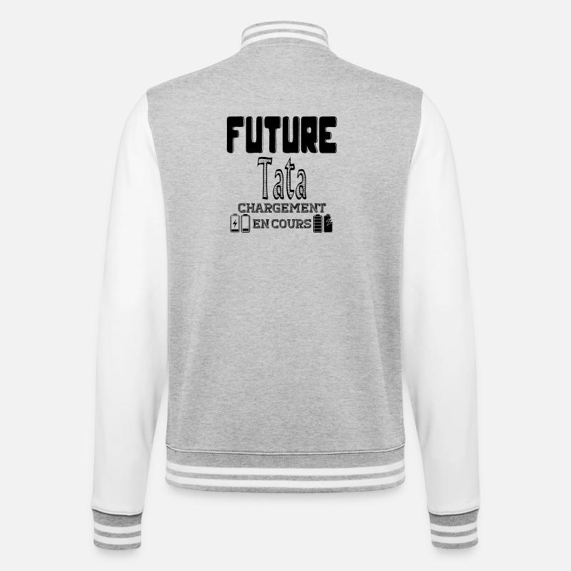 Future Tata Loading In Progress - College Sweat Jacket - heather grey/white