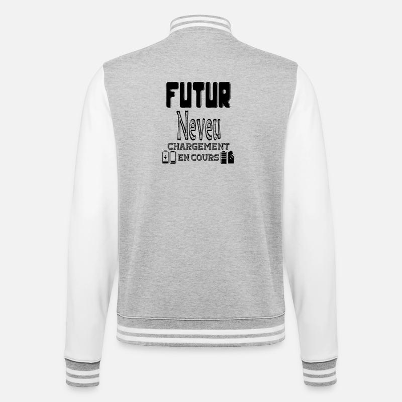 Future Nephew Loading In Progress - College Sweat Jacket - heather grey/white
