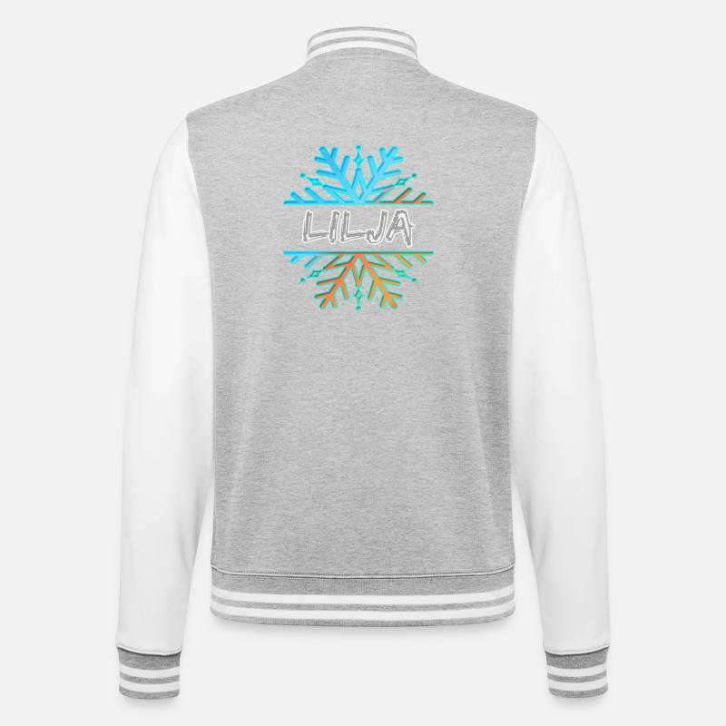 Lilja Lilja - Veste Teddy - gris chiné / blanc