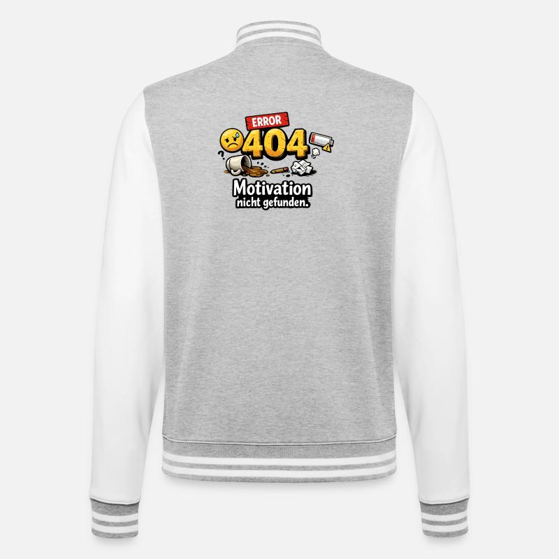 404 Error Motivation not found - College Sweat Jacket - heather grey/white