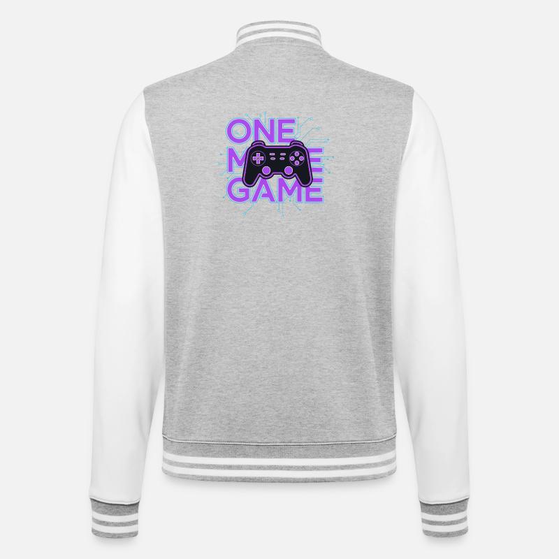 One Game Controller Neon Circuit - College Sweat Jacket - heather grey/white