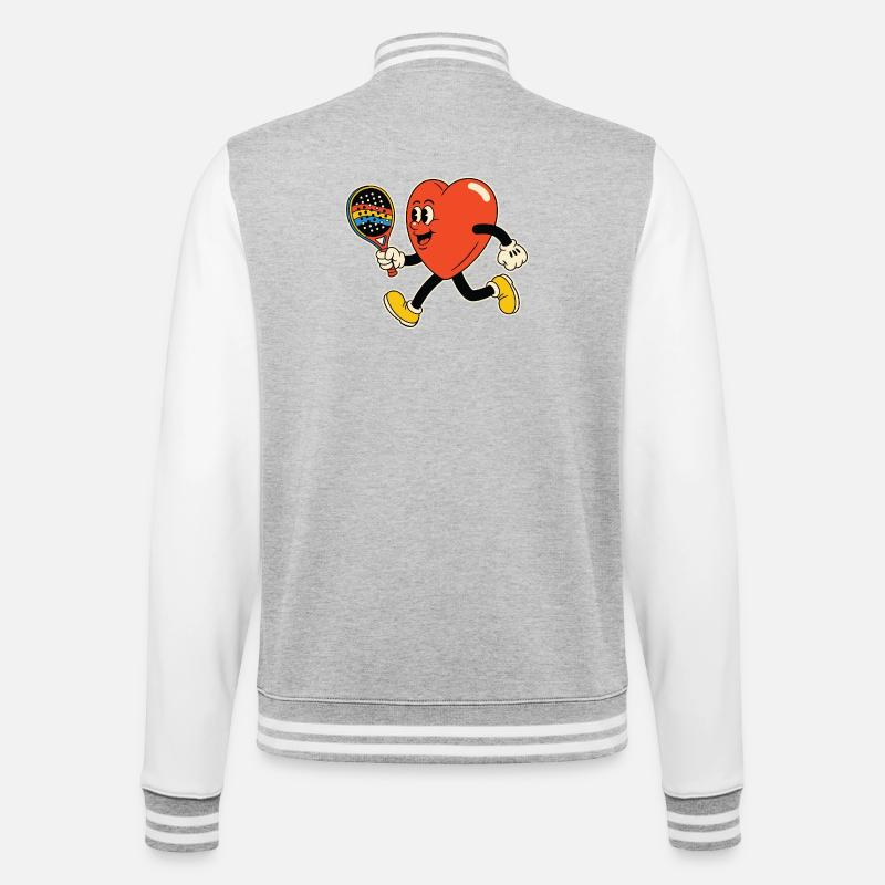 Heart in the paddle - College Sweat Jacket - heather grey/white