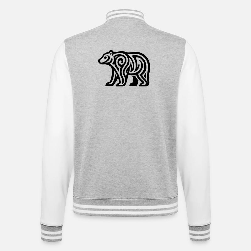 Just a Black Bear #1 / JustN-imal - Veste Teddy - gris chiné / blanc
