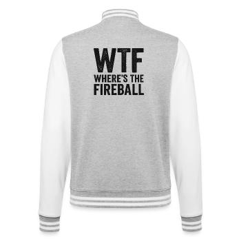 C’est quoi ce truc : Où est l’humour de la boule de feu - Veste Teddy - gris chiné / blanc - Dos - Marisol (170cm)