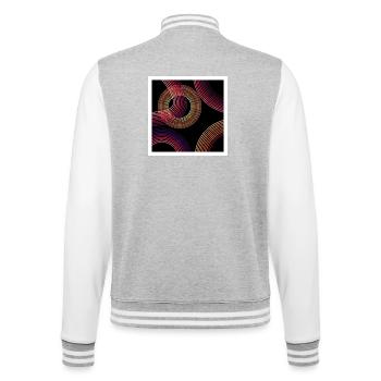 Tourbillon néon - Veste Teddy - gris chiné / blanc - Dos - Marisol (170cm)