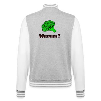 Why broccoli - College Sweat Jacket - heather grey/white - Back - Marisol (170cm)