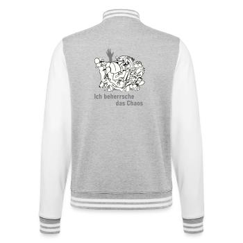 Je maîtrise le chaos - Veste Teddy - gris chiné / blanc - Dos - Marisol (170cm)